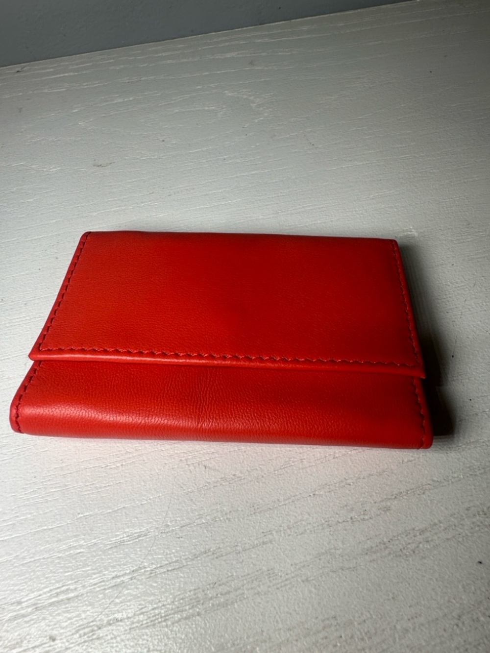 Dessy Collection Red Leather Fold Wallet